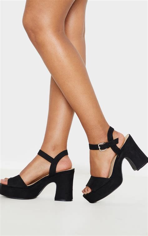 platform heels target|target black chunky heels.